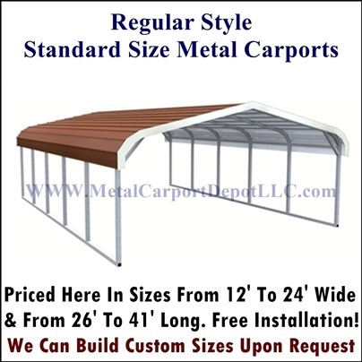 Regular Style Metal Carports